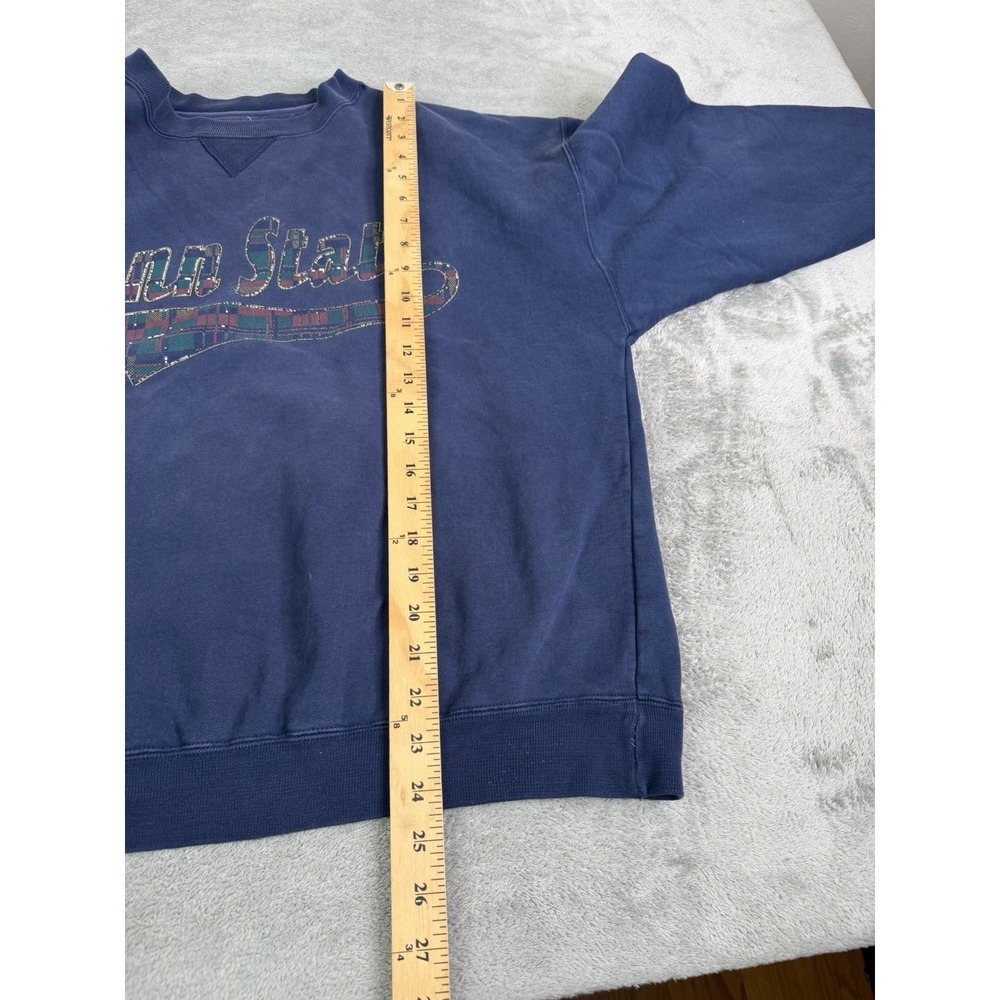Vintage 90s Penn State Nittany Lions Sweatshirt Men's Size Large Blue - Picture 12 of 13